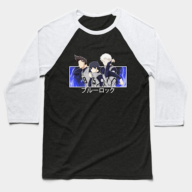 blue lock anime - Yoichi Isagi Baro and Nagi Baseball T-Shirt by Abdoss